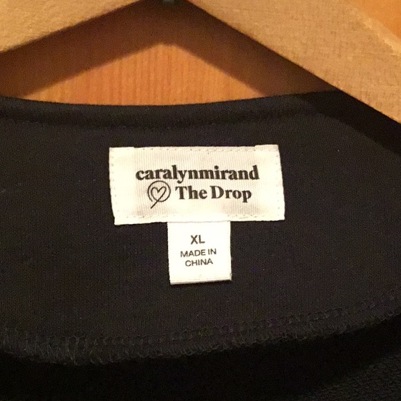 Black Top with Asymmetrical Side Zipper - Picture 4 of 9